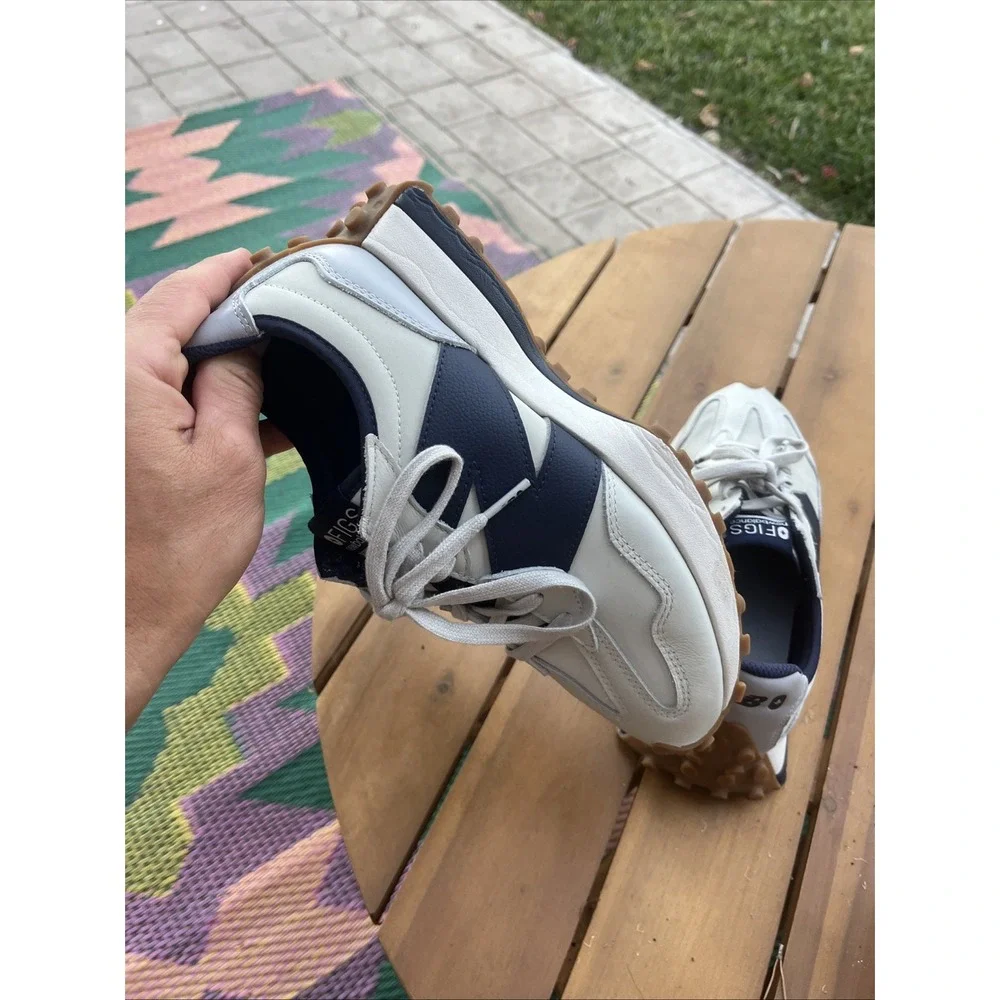 New Balance FIGS 327 Leather Nurse Sneaker Shoes Mens 6.5 Womens 8 Blue Street
